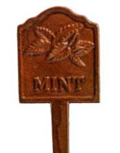 Rusted 'Mint' Cast Iron Herb Garden Planter Sign (to be bought in qtys of 5)