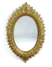 Antique Gold Layered Leaf Wall Mirror