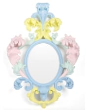 Multi Pastel Coloured Rococo Baroque Wall Mirror