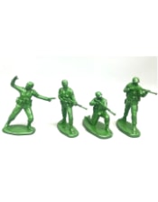 Set of 4 Classic Green Toy Soldier Figures