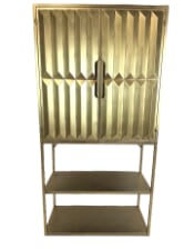 Industrial Gold "Fitzgerald" Extra-Tall Cabinet with Shelves