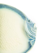 Blue & White Ceramic Round Fish Dish (to be bought in qtys of 4)