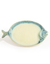 Blue & White Ceramic Round Fish Dish (to be bought in qtys of 4)
