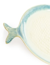 Blue & White Ceramic Round Fish Dish (to be bought in qtys of 4)