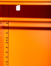 Tall Steel Metal Locker in Burnt Orange