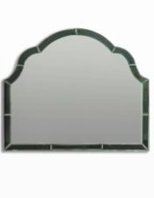 Overmantle Green "Venus" Glass-Framed Wall Mirror
