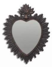 Medium Black "Sacred Heart" Mirror