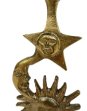 Antique Gold Celestial Candle Holder
