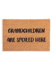 "Grandchildren Spoiled Here" Doormat