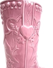 Large Pink "Swiftie" Cowboy Boot Ceramic Vase
