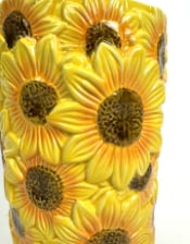 Multi Sunflower Ceramic Vase