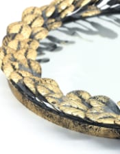 Antique Gold "Roman Wreath" Leaf Wall Mirror