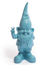 Medium Bright Blue "Peace" Gnome Figure