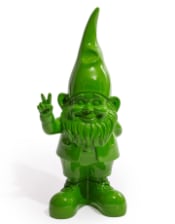 Medium Bright Green "Peace" Gnome Figure