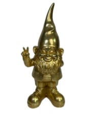 Medium Gold "Peace" Gnome Figure