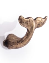 Gold Whale Tail Coat Hook (to be bought in qtys of 6)