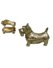 Gold Terrier Trinket Box 