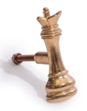 Gold Queen Chess Piece Drawer Knob (to be bought in qtys of 6)