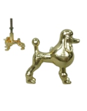 Gold Poodle Dog Drawer Knob (to be bought in qtys of 6)