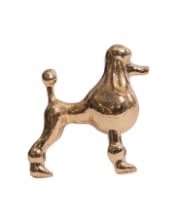 Gold Poodle Dog Drawer Knob (to be bought in qtys of 6)