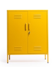Medium Steel Metal Locker in Mustard Yellow