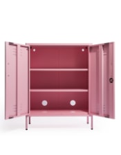 Medium Steel Metal Locker in Baby Pink