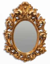 Gold Oval Rococo Ornate Mirror