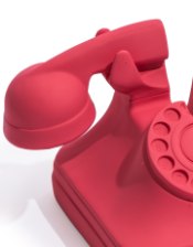 Set of Matt Pink/Red Telephone Bookends