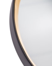 Large Round Black & Gold Deep-Framed Belgravia Wall Mirror
