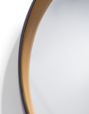 Medium Round Black & Gold Deep-Framed Belgravia Wall Mirror