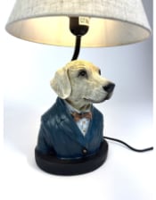 Gentry Labrador Table Lamp w/ Grey Shade