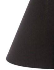 Gentry Pug Table Lamp w/ Black, Gold-Lined Shade