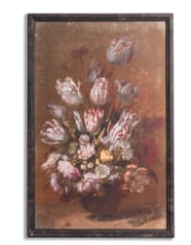 Set of 2 Antiqued Boho Floral Bouquet Wall Prints