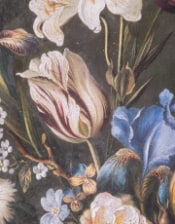 Set of 2 Antiqued Boho Floral Bouquet Wall Prints