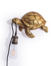 Antique Gold Turtle Wall Lamp