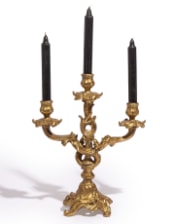 Antique Gold Ornate Candelabra