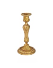Medium Antique Gold Empire Candlestick