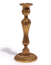 Large Antique Gold Empire Candlestick