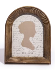 Antique Gold Ribbed Arch 5x7" Photo Frame