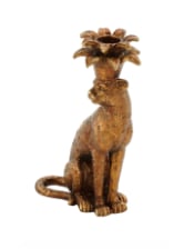 Sitting Leopard Candle Holder