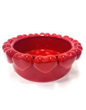 Large Bowl w/ Multi Red Hearts