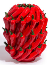 Multi Red Chilli Ceramic Vase