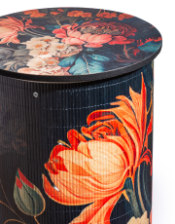Floral Boho Bamboo Side Table 70cm (to be bought in qtys of 2)