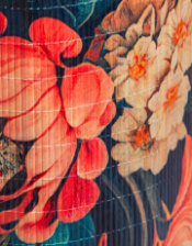 Floral Boho Bamboo Side Table 60cm (to be bought in qtys of 2)