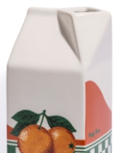 Orange Juice Carton Ceramic Stem Vase (to be bought in qtys of 2)
