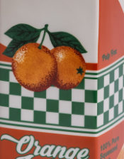 Orange Juice Carton Ceramic Stem Vase (to be bought in qtys of 2)