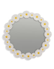 Multi Daisy Flower Framed Wall Mirror