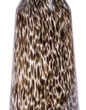 Tall Clear Leopard Print Glass Apothecary Bottle