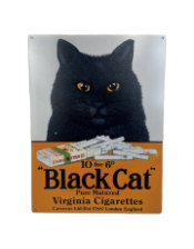 Retro Metal "Black Cat Cigarettes" Wall Sign 30x40cm