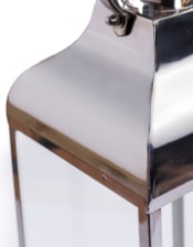 Extra Large Square Polished Steel & Glass Lantern